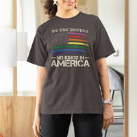 No Kings In America T Shirt For Women We The People USA LGBTQ Pride Flag