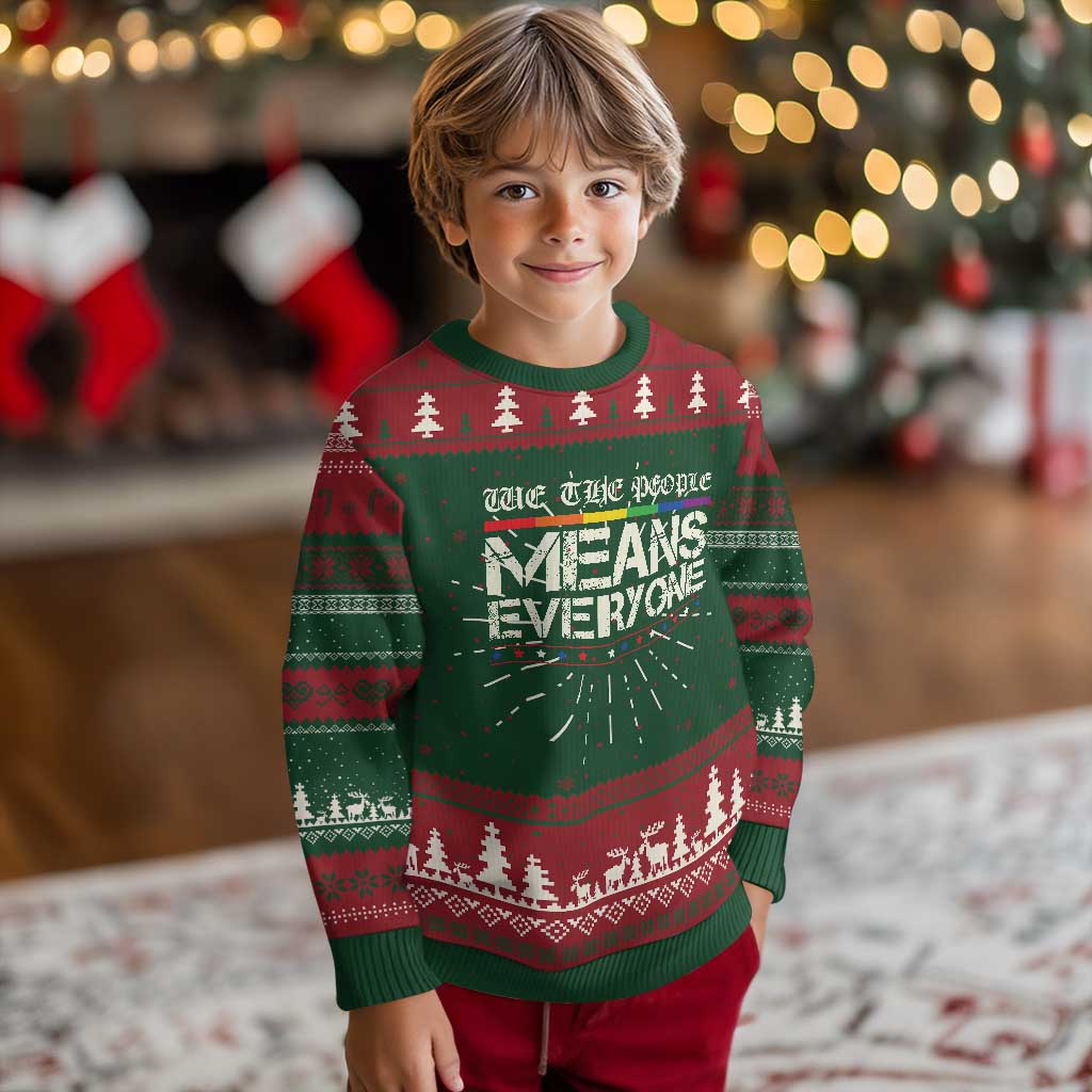We The People Means Everyone Lgbt Equality Knitted Sweatshirt - Wonder Print Shop
