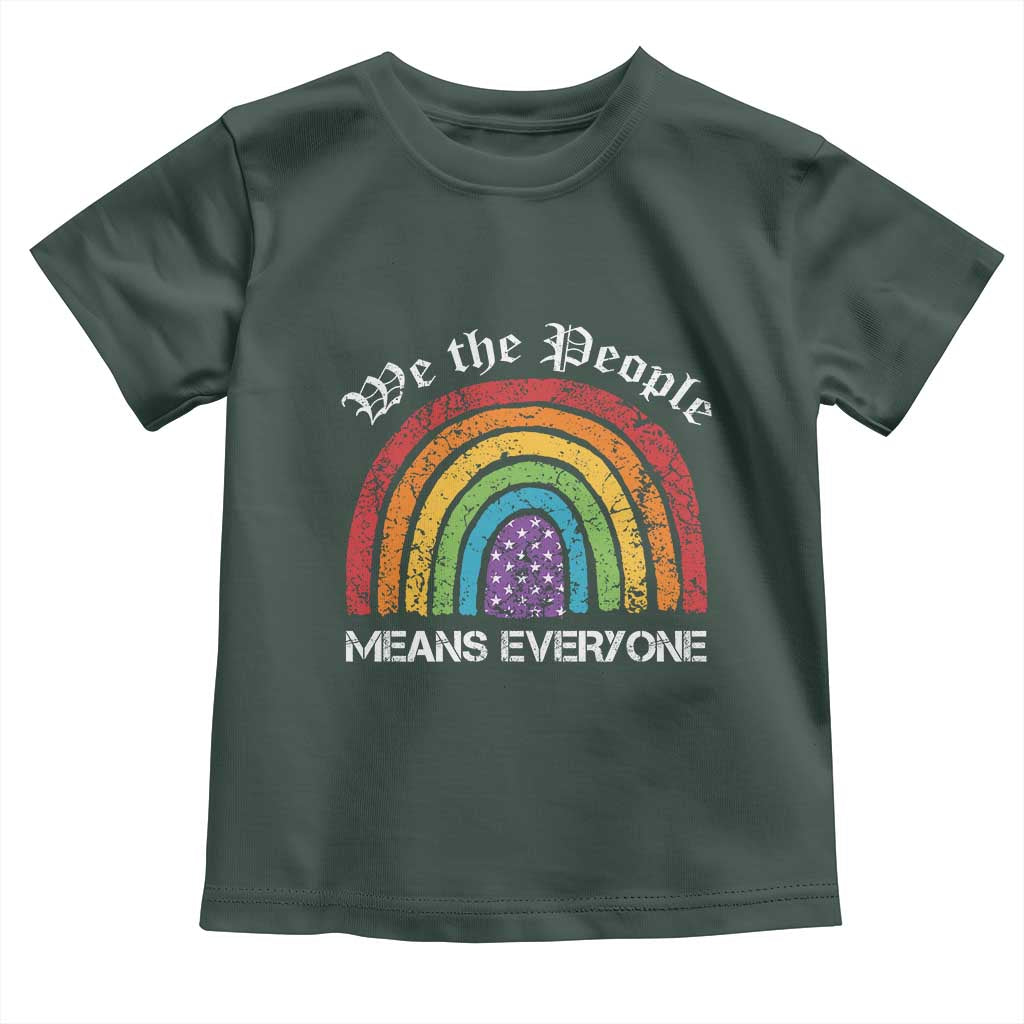 We The People Means Everyone Toddler T Shirt LGBTQ Rainbow Flag Gay Pride LGBT Ally Vintage