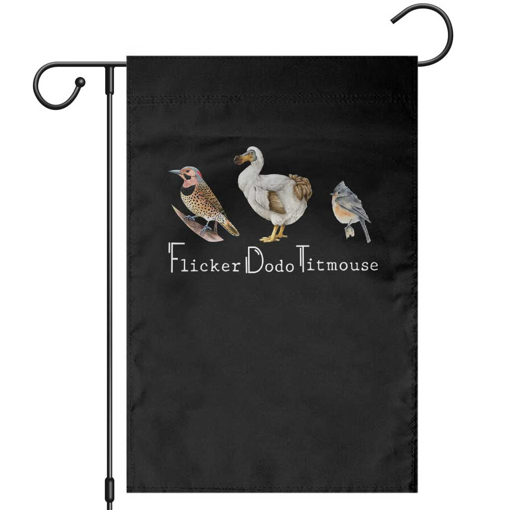 Subtle FDT Garden Flag Flicker Dodo Titmouse Bird - Wonder Print Shop