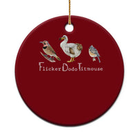 Subtle FDT Ceramic Ornament Flicker Dodo Titmouse Bird - Wonder Print Shop