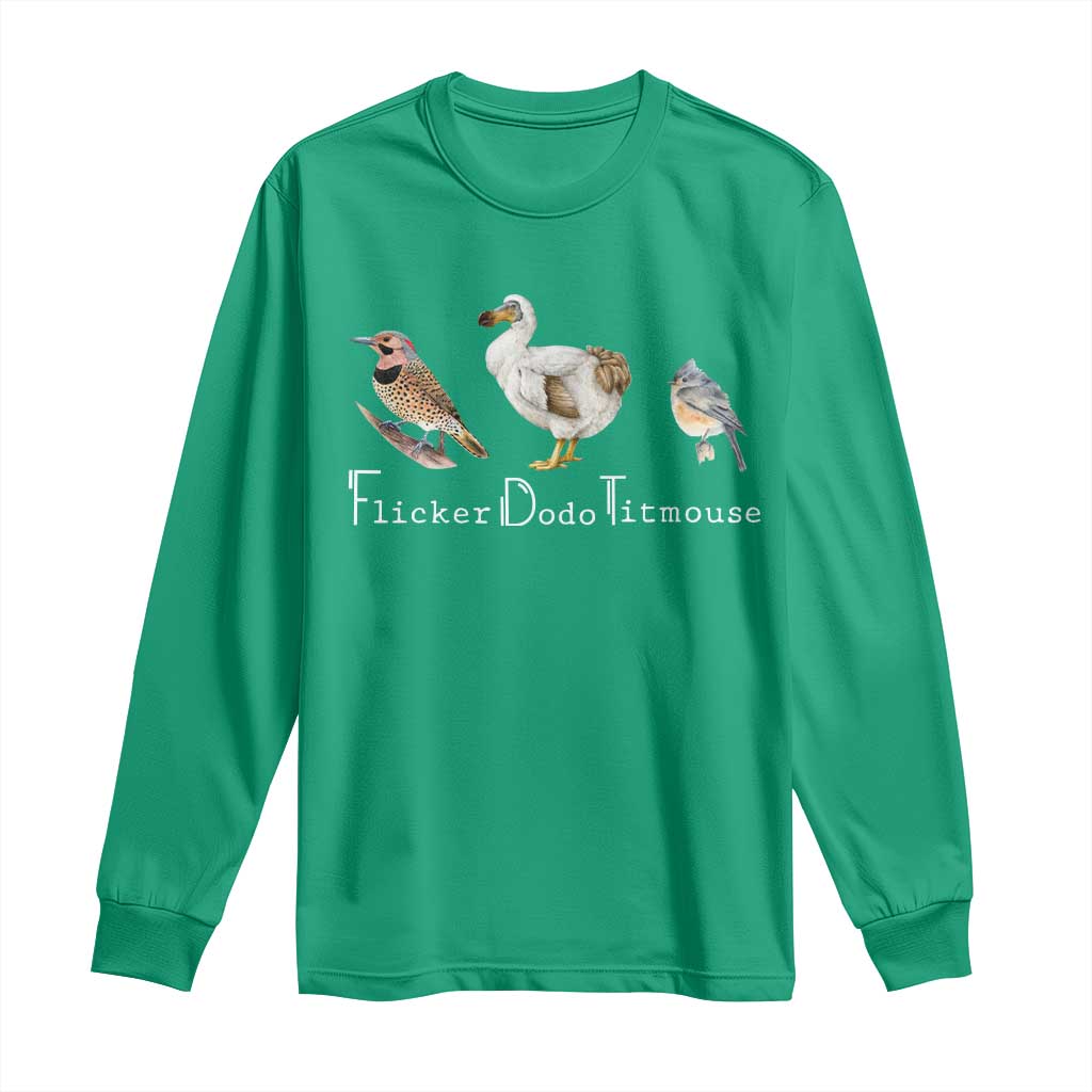 Subtle FDT Long Sleeve Shirt Flicker Dodo Titmouse Bird