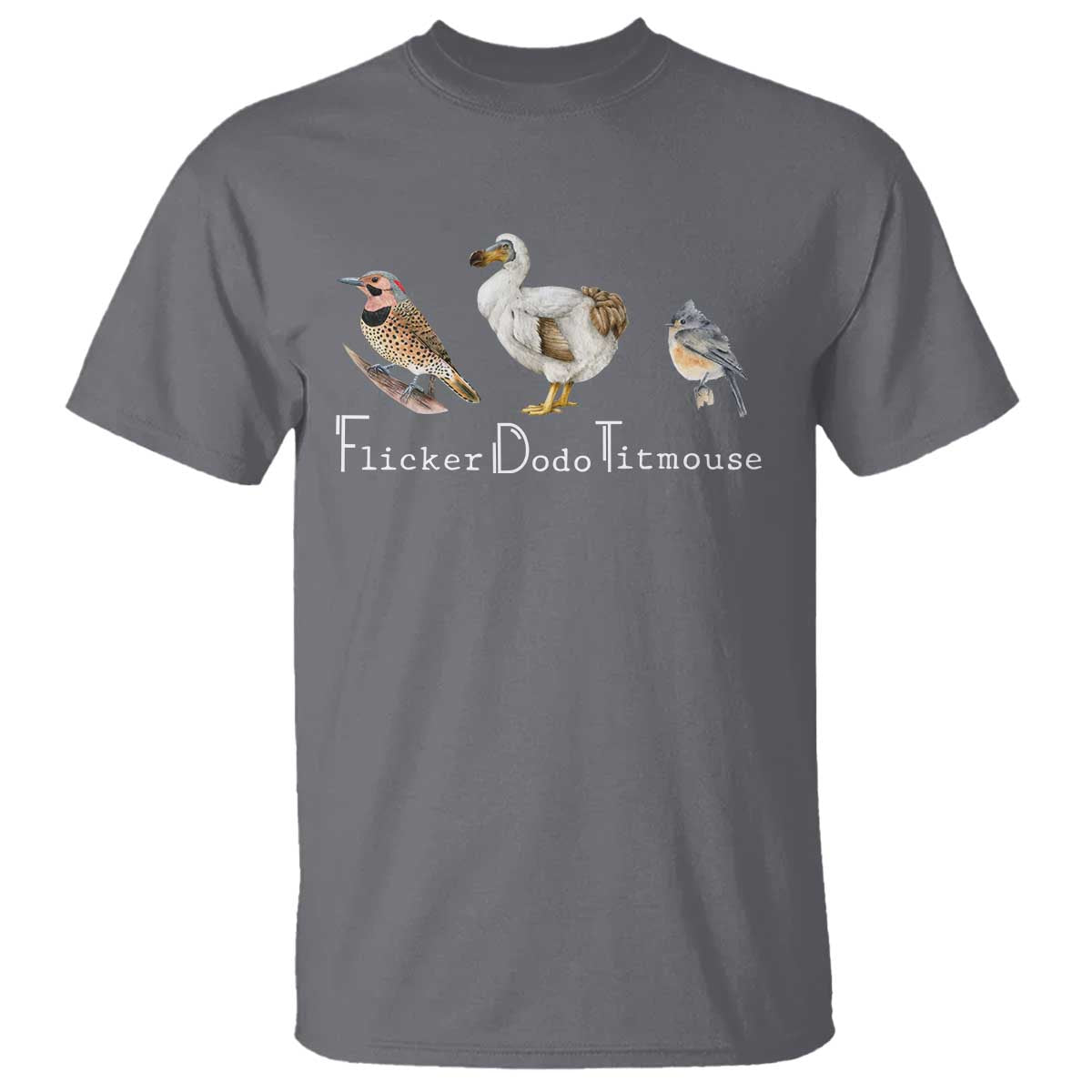 Subtle FDT T Shirt Flicker Dodo Titmouse Bird