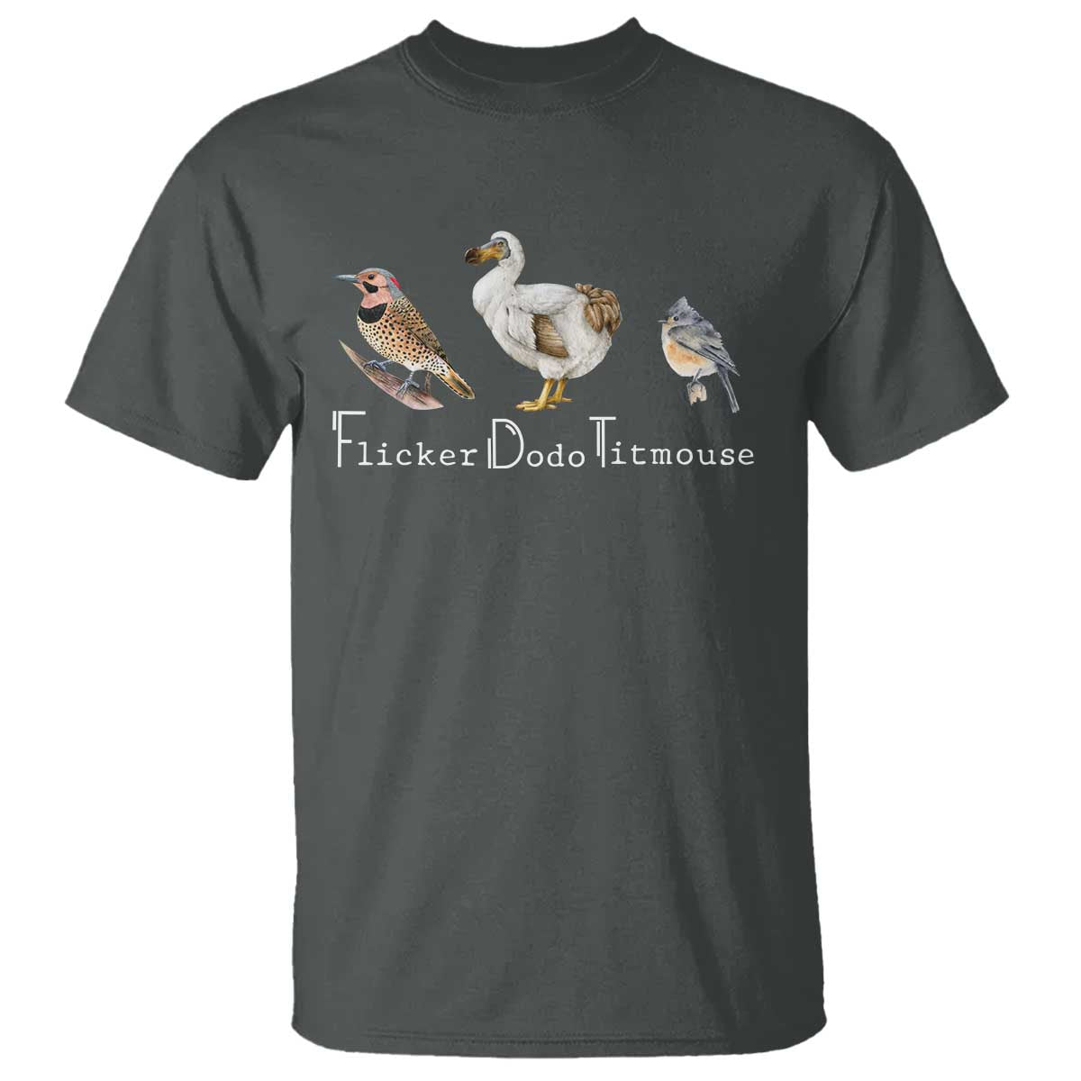 Subtle FDT T Shirt Flicker Dodo Titmouse Bird
