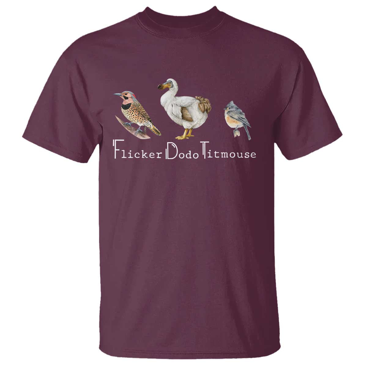 Subtle FDT T Shirt Flicker Dodo Titmouse Bird