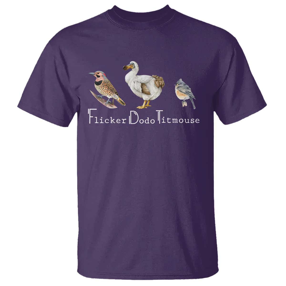 Subtle FDT T Shirt Flicker Dodo Titmouse Bird