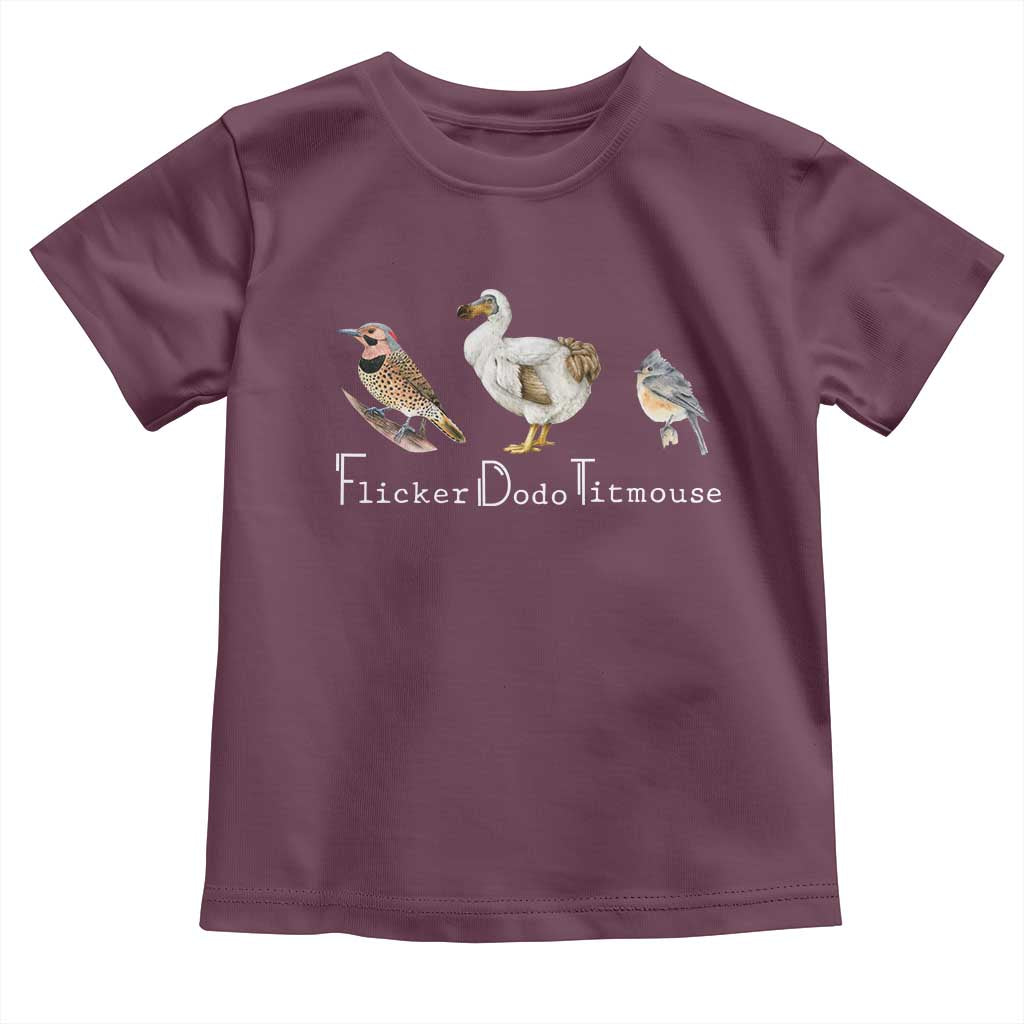 Subtle FDT Toddler T Shirt Flicker Dodo Titmouse Bird
