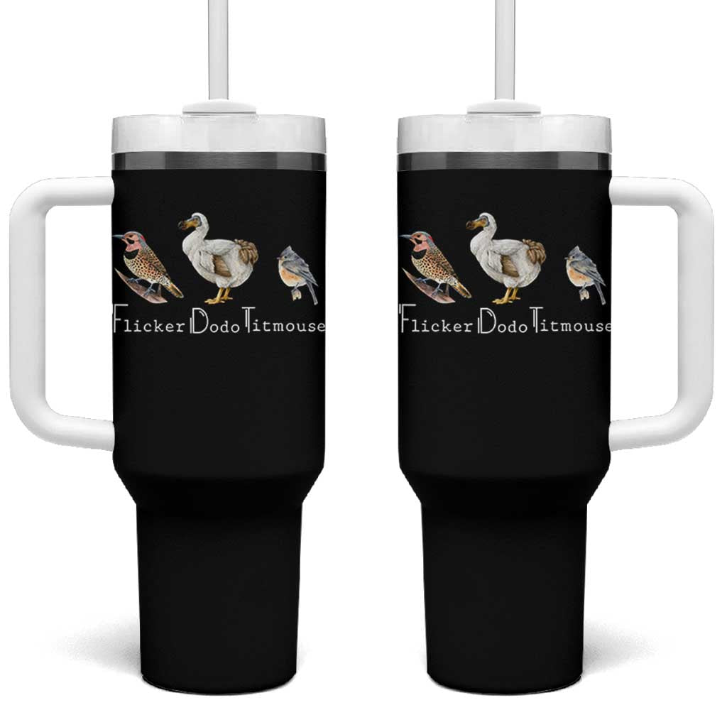 Subtle FDT Tumbler With Handle Flicker Dodo Titmouse Bird