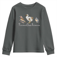 Subtle FDT Youth Sweatshirt Flicker Dodo Titmouse Bird