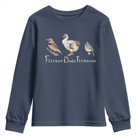 Subtle FDT Youth Sweatshirt Flicker Dodo Titmouse Bird