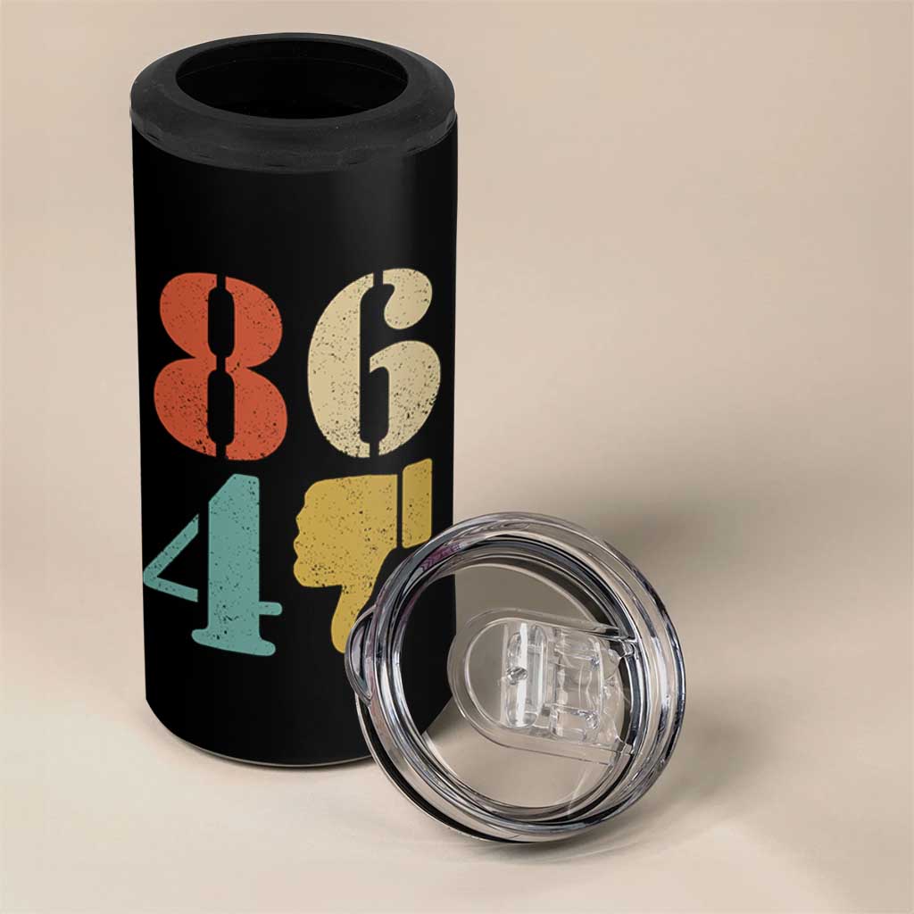 Retro 8647 4 in 1 Can Cooler Tumbler Classic Retro Vintage 80s Style