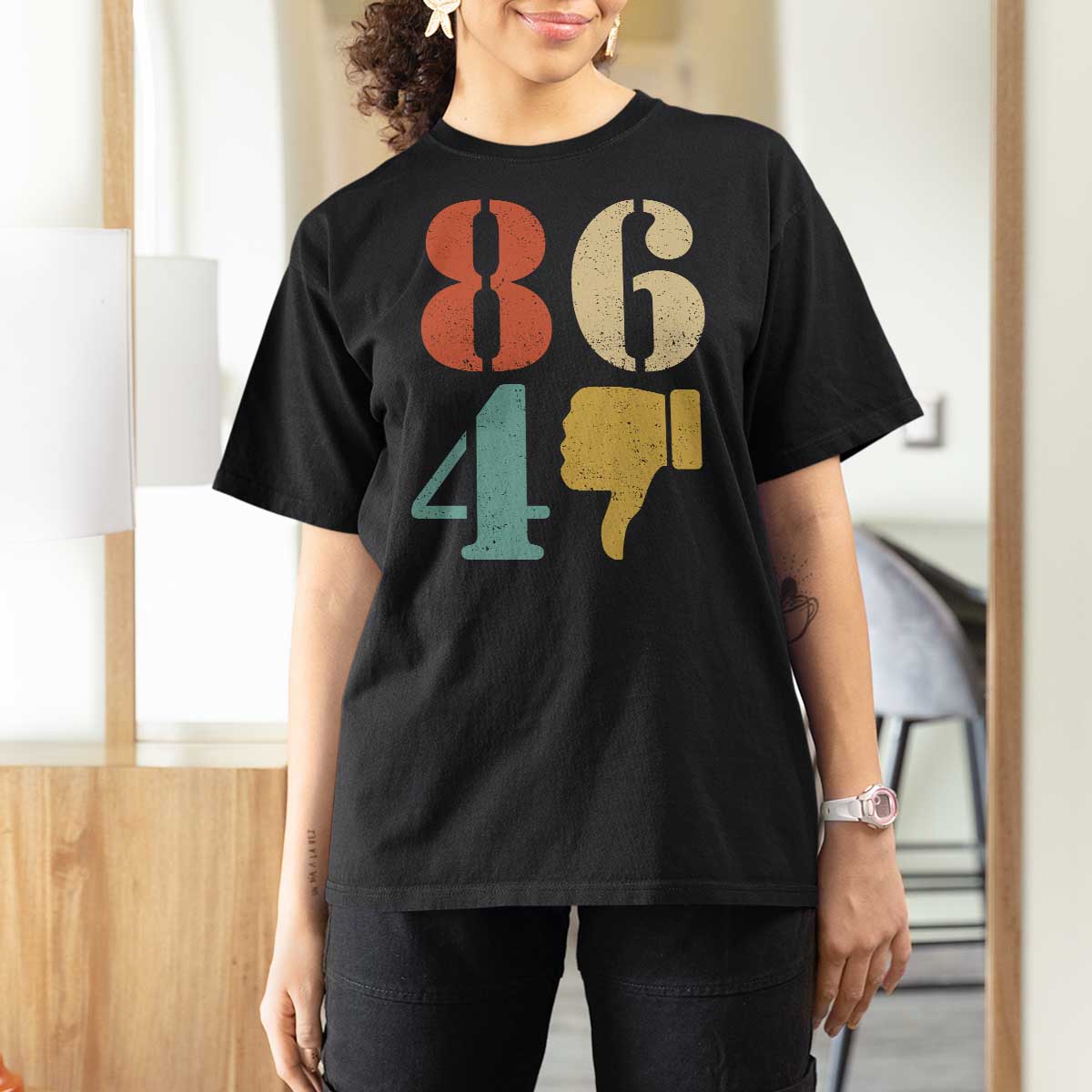 Retro 8647 T Shirt For Women Classic Retro Vintage 80s Style