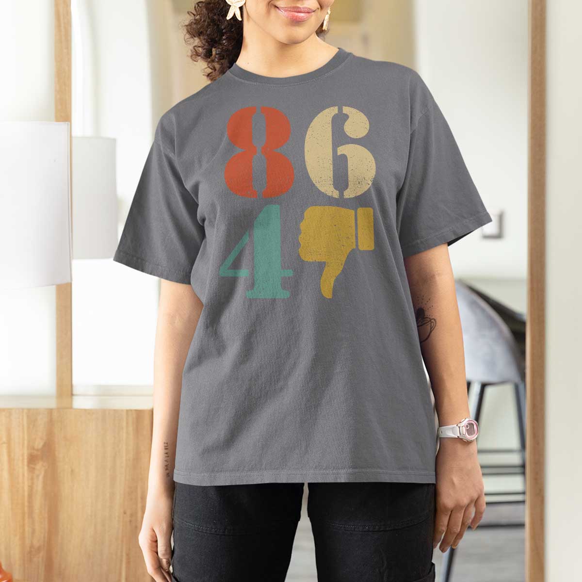 Retro 8647 T Shirt For Women Classic Retro Vintage 80s Style