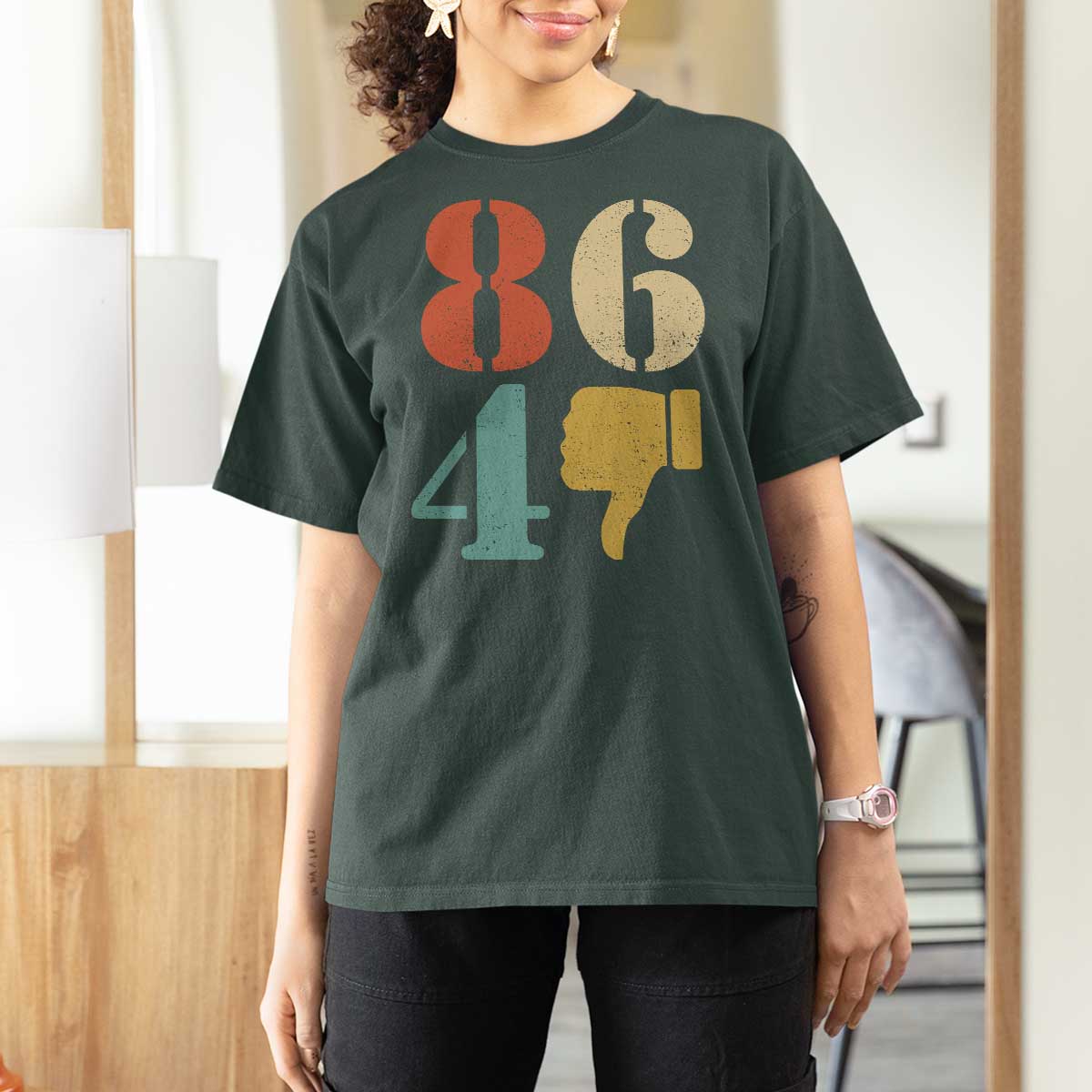 Retro 8647 T Shirt For Women Classic Retro Vintage 80s Style