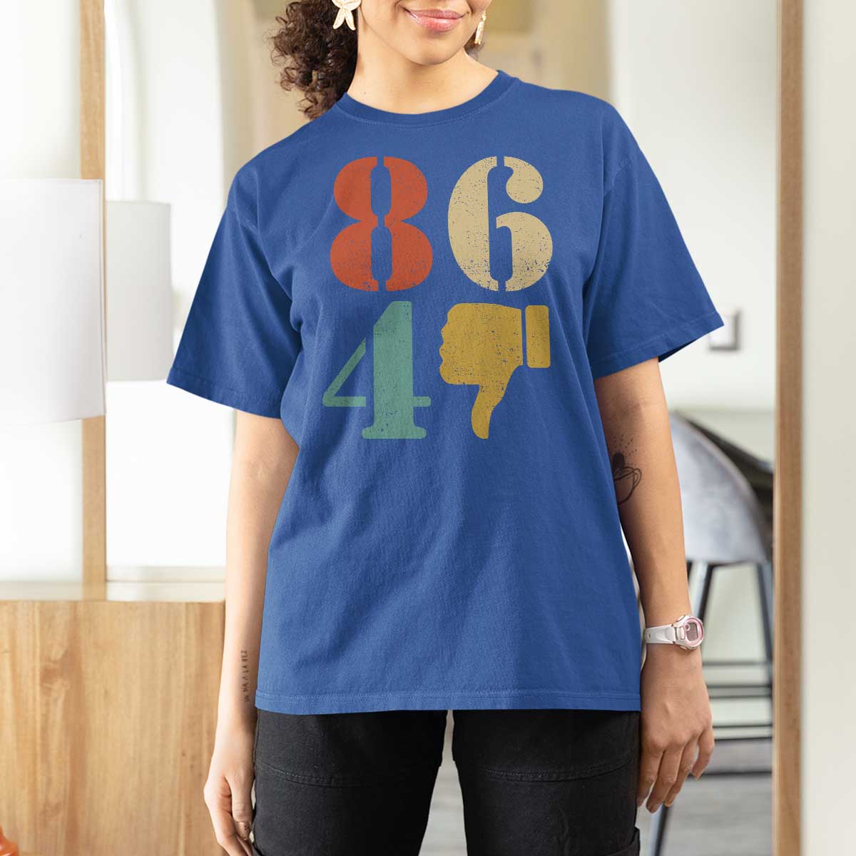 Retro 8647 T Shirt For Women Classic Retro Vintage 80s Style