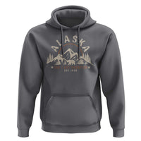 Alaska Hoodie Vintage Bear The Last Frontier Souvenir - Wonder Print Shop