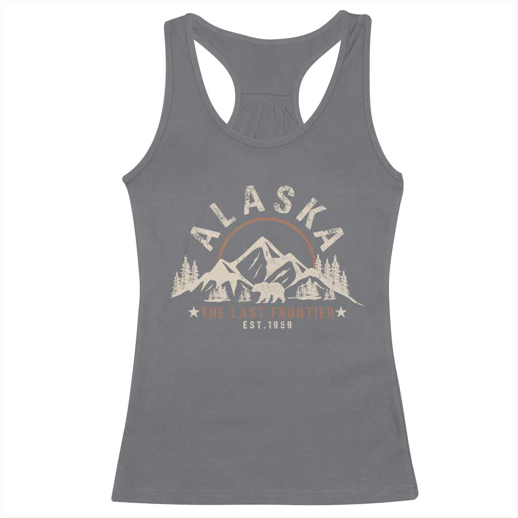Alaska Racerback Tank Top Vintage Bear The Last Frontier Souvenir - Wonder Print Shop