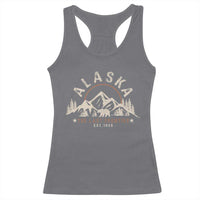 Alaska Racerback Tank Top Vintage Bear The Last Frontier Souvenir - Wonder Print Shop