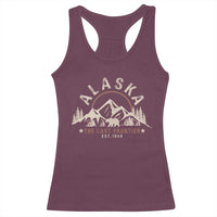 Alaska Racerback Tank Top Vintage Bear The Last Frontier Souvenir - Wonder Print Shop