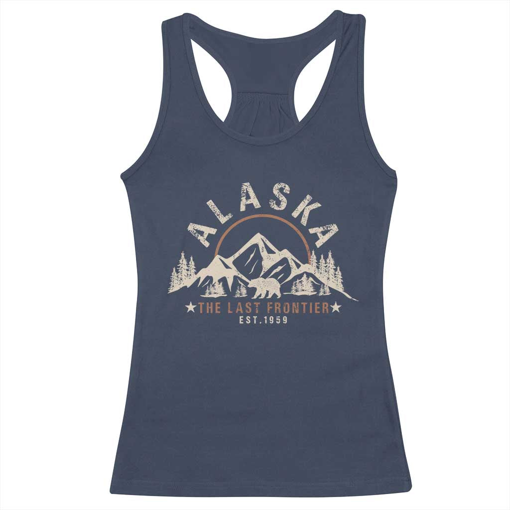 Alaska Racerback Tank Top Vintage Bear The Last Frontier Souvenir - Wonder Print Shop