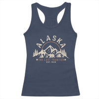 Alaska Racerback Tank Top Vintage Bear The Last Frontier Souvenir - Wonder Print Shop