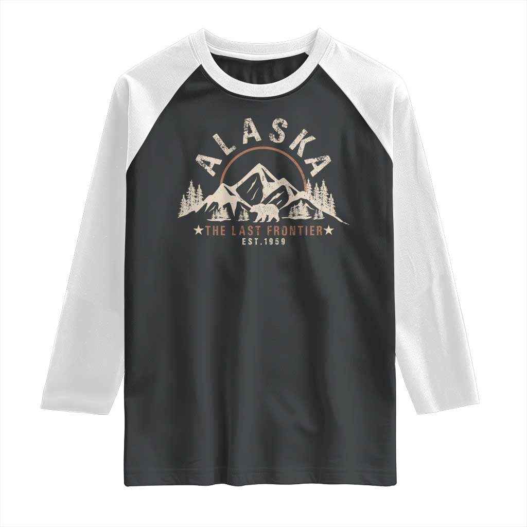 Alaska Raglan Shirt Vintage Bear The Last Frontier Souvenir - Wonder Print Shop