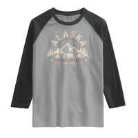 Alaska Raglan Shirt Vintage Bear The Last Frontier Souvenir - Wonder Print Shop