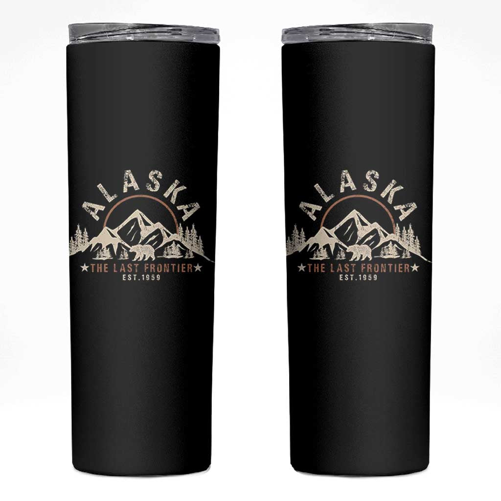 Alaska Skinny Tumbler Vintage Bear The Last Frontier Souvenir - Wonder Print Shop