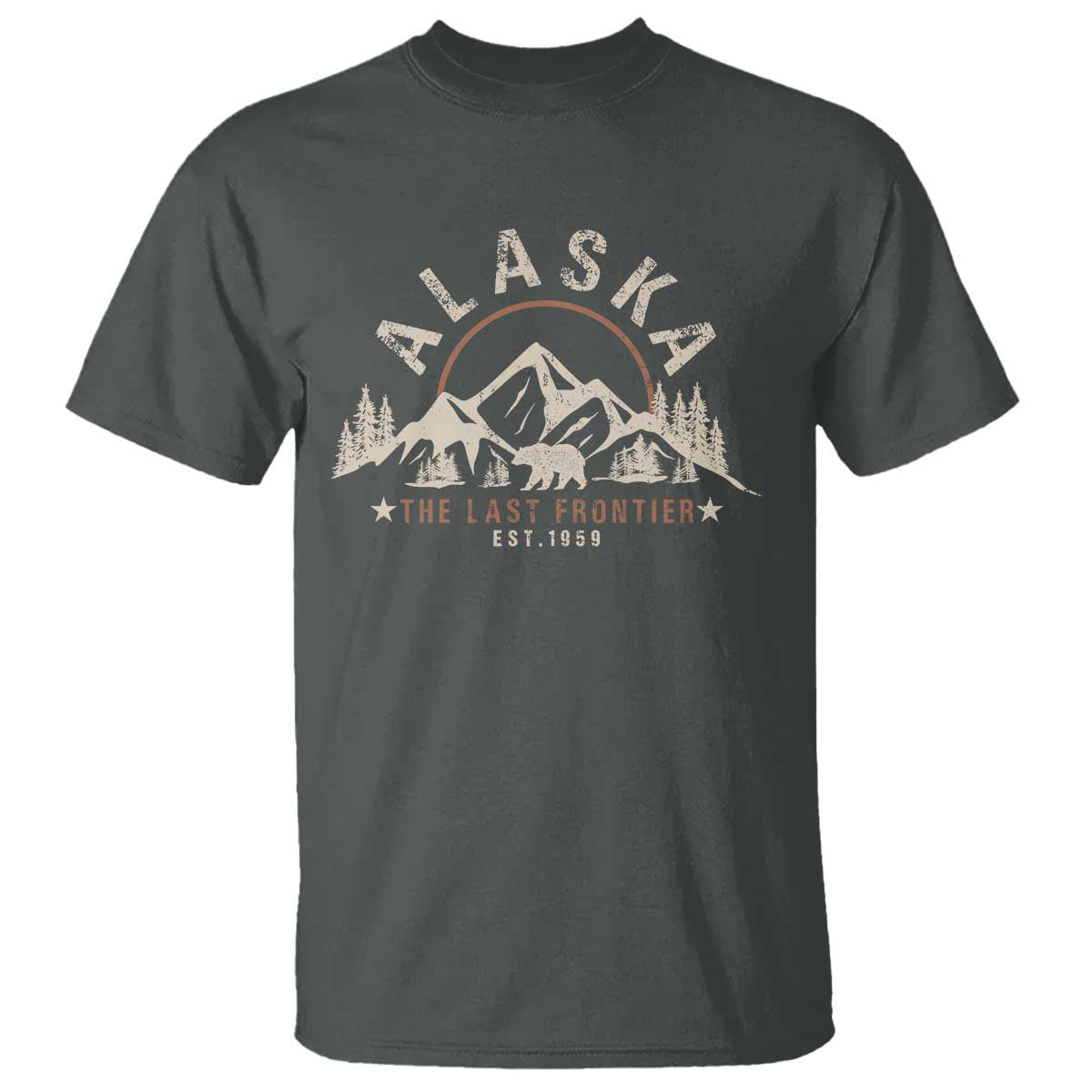 Alaska T Shirt Vintage Bear The Last Frontier Souvenir - Wonder Print Shop