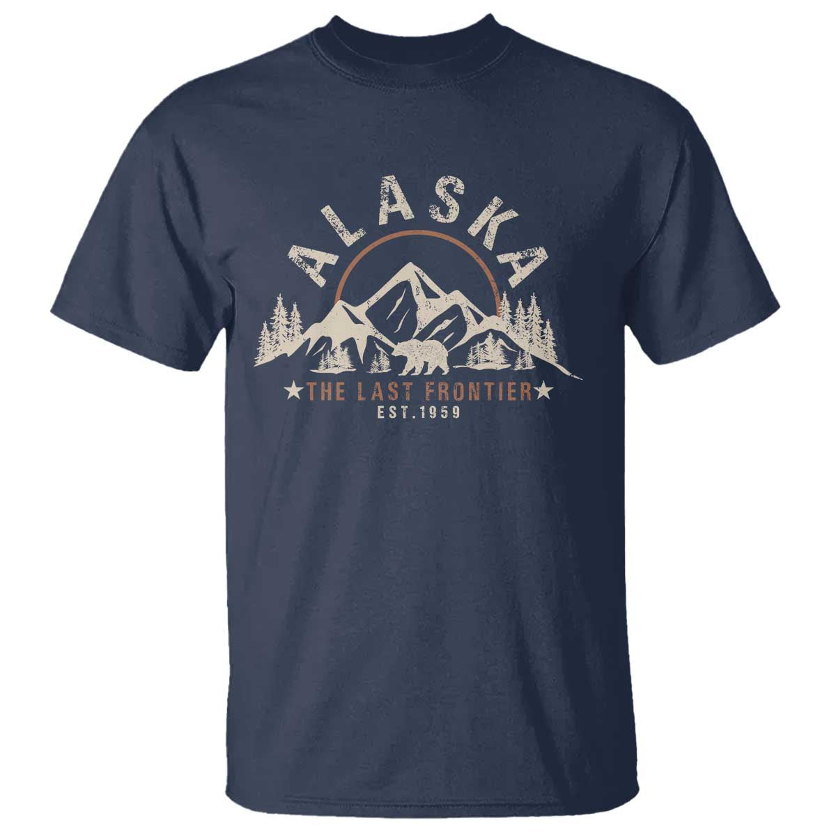 Alaska T Shirt Vintage Bear The Last Frontier Souvenir - Wonder Print Shop