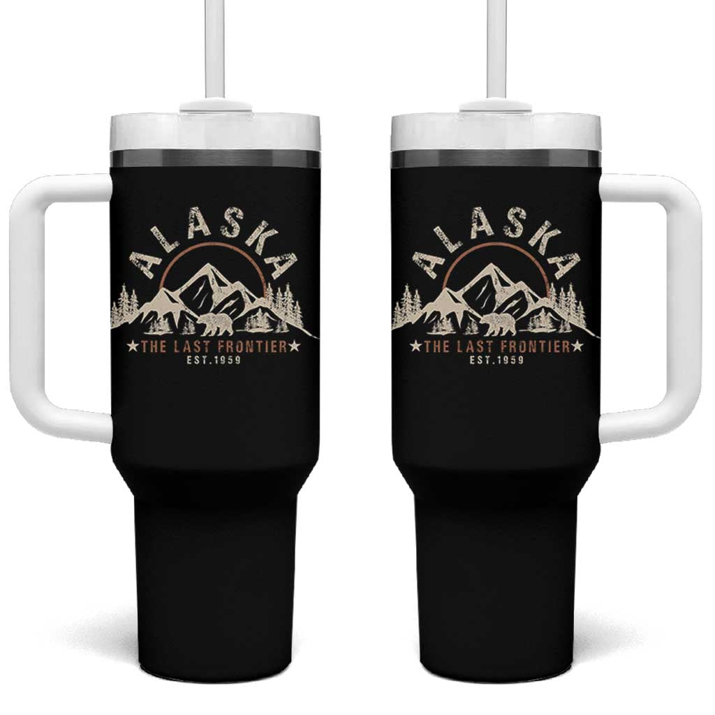 Alaska Tumbler With Handle Vintage Bear The Last Frontier Souvenir - Wonder Print Shop