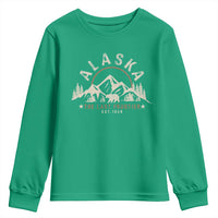 Alaska Youth Sweatshirt Vintage Bear The Last Frontier Souvenir - Wonder Print Shop