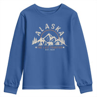 Alaska Youth Sweatshirt Vintage Bear The Last Frontier Souvenir - Wonder Print Shop
