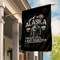 Bear Alaska The Last Frontier Garden Flag Vintage Alaska Camping Hiking Mountain - Wonder Print Shop
