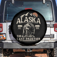 Bear Alaska The Last Frontier Spare Tire Cover Vintage Alaska Camping Hiking Mountain - Wonder Print Shop