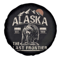Bear Alaska The Last Frontier Spare Tire Cover Vintage Alaska Camping Hiking Mountain - Wonder Print Shop