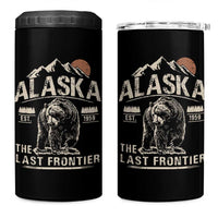 Bear Alaska The Last Frontier 4 in 1 Can Cooler Tumbler Vintage Alaska Camping Hiking Mountain - Wonder Print Shop