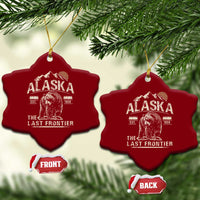 Bear Alaska The Last Frontier Ceramic Ornament Vintage Alaska Camping Hiking Mountain - Wonder Print Shop