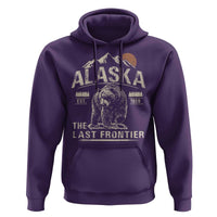 Bear Alaska The Last Frontier Hoodie Vintage Alaska Camping Hiking Mountain - Wonder Print Shop