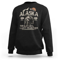Bear Alaska The Last Frontier Sweatshirt Vintage Alaska Camping Hiking Mountain - Wonder Print Shop