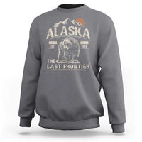 Bear Alaska The Last Frontier Sweatshirt Vintage Alaska Camping Hiking Mountain - Wonder Print Shop