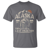 Bear Alaska The Last Frontier T Shirt Vintage Alaska Camping Hiking Mountain - Wonder Print Shop