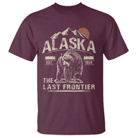 Bear Alaska The Last Frontier T Shirt Vintage Alaska Camping Hiking Mountain - Wonder Print Shop