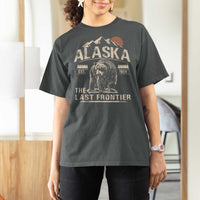 Bear Alaska The Last Frontier T Shirt For Women Vintage Alaska Camping Hiking Mountain - Wonder Print Shop