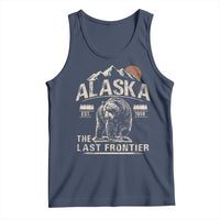 Bear Alaska The Last Frontier Tank Top Vintage Alaska Camping Hiking Mountain - Wonder Print Shop