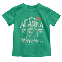 Bear Alaska The Last Frontier Toddler T Shirt Vintage Alaska Camping Hiking Mountain - Wonder Print Shop