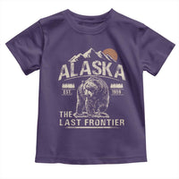 Bear Alaska The Last Frontier Toddler T Shirt Vintage Alaska Camping Hiking Mountain - Wonder Print Shop