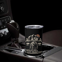 Bear Alaska The Last Frontier Tumbler Cup Vintage Alaska Camping Hiking Mountain - Wonder Print Shop