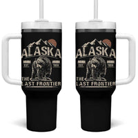 Bear Alaska The Last Frontier Tumbler With Handle Vintage Alaska Camping Hiking Mountain - Wonder Print Shop