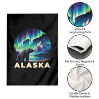 Bear Alaska Garden Flag Alaskan Night Sky Northern Lights Aurora - Wonder Print Shop